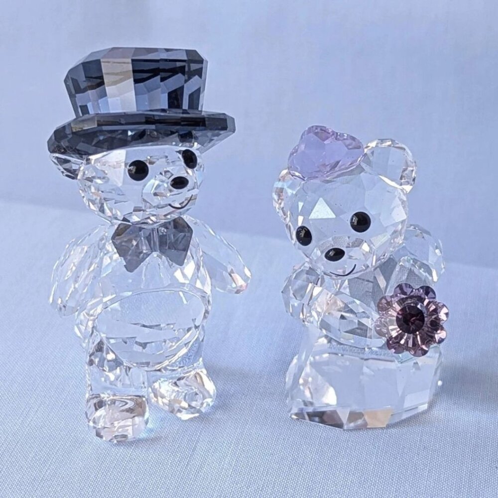 Swarovski Crystal Figurine YOU AND I - KRIS BEAR Bride & Groom Wedding